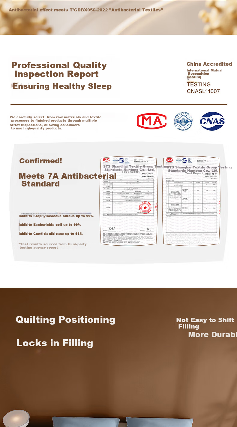 HLA 7A Antibacterial Soy Fiber Quilt 2-in-1 Mother and Child Quilt Autumn Winter Quilt Core Blue Approx. 8 Jin 150*200cm 9