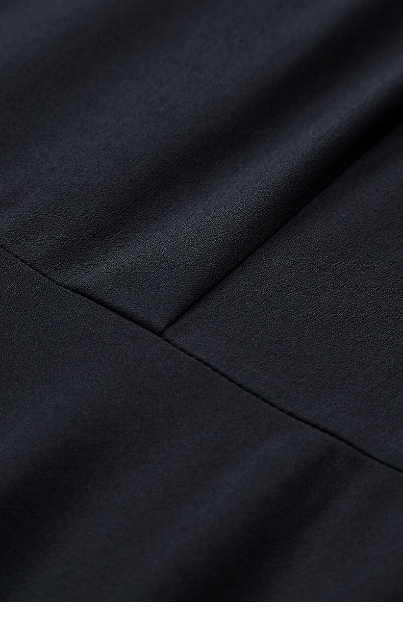 Yanyu Color-Block Lapel Dress 2026 Summer Luxury Socialite Style Evening Gown Black 2XL 19