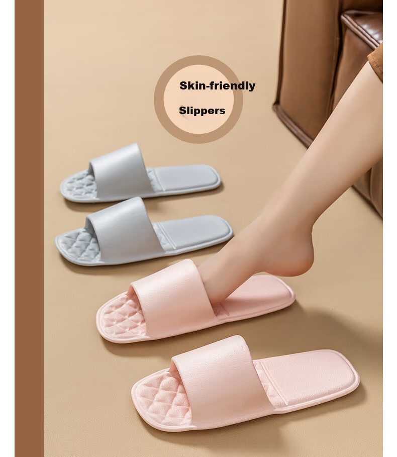GUOLUOFEI Portable Folding Slippers for Travel, Couples, Outdoor Use, Summer, Bathroom, Shower Room, Indoor Sandals, Gray, Size S 6