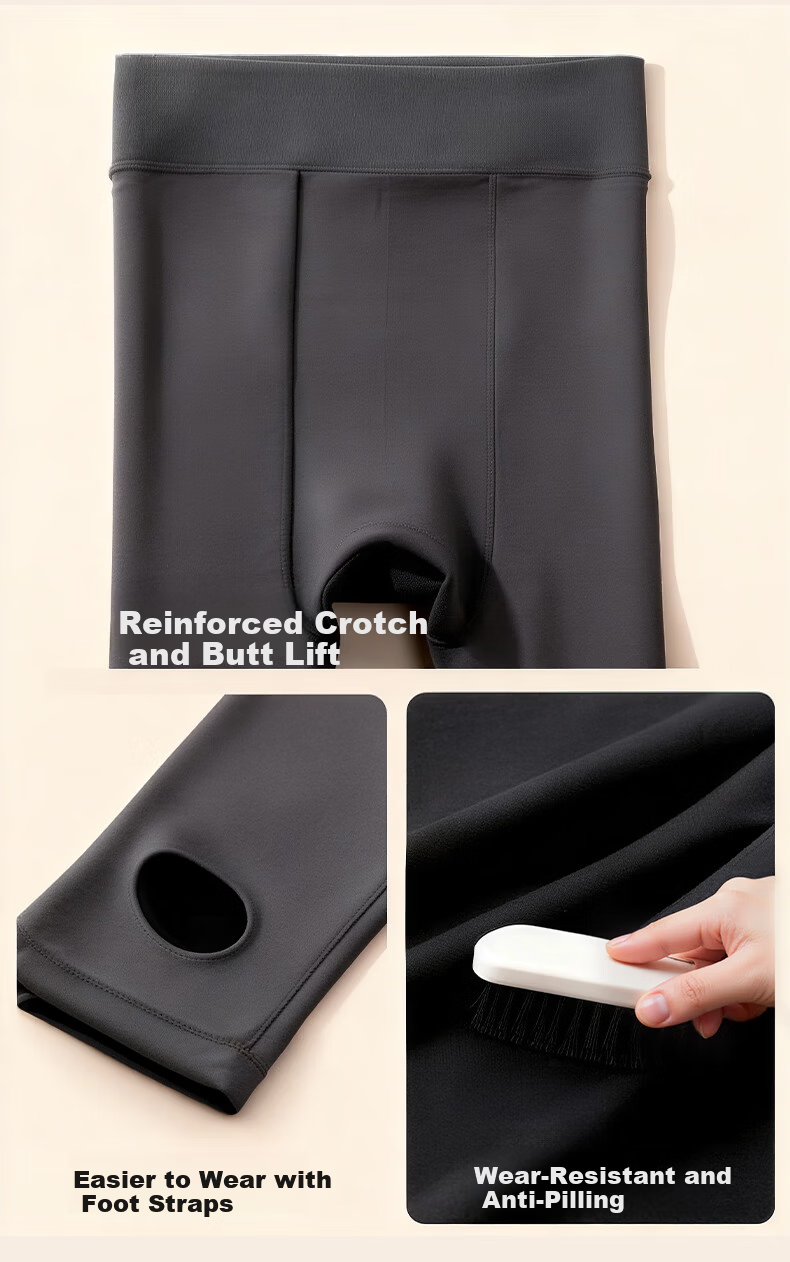Avandi High Waist Slimming Thickened Fleece-Lined Warm Comfortable Women's Black Foot-Stomping Leggings for Autumn and Winter 18