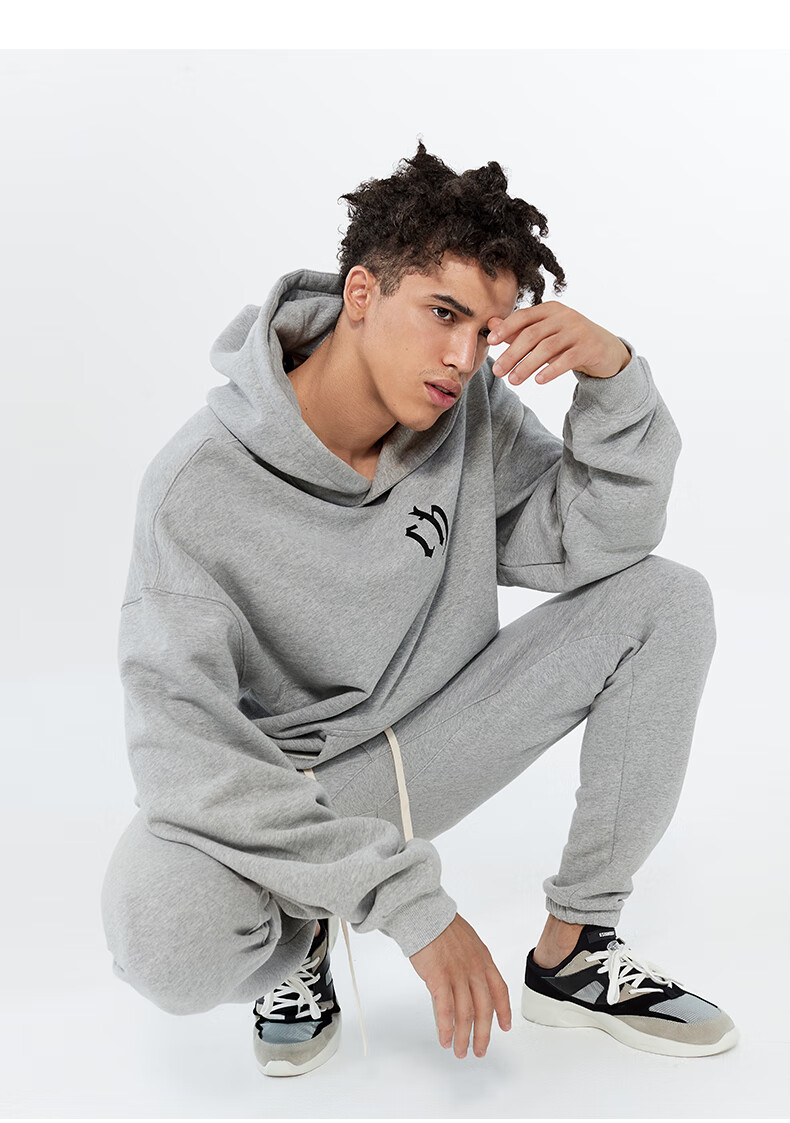 CHINISM CH Sweatshirt for Men, Spring And Autumn Classic Simple Couple's Top, Heavyweight American-Style Hoodie, Sports Casual Pullover Hooded Sweatshirt 15