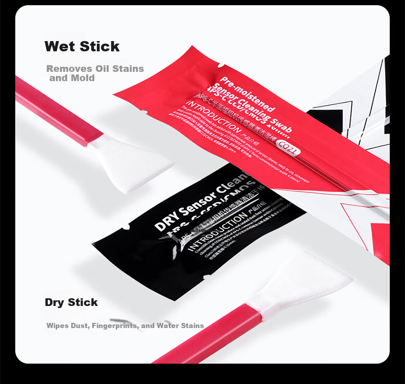 Ulanzi 10-in-1 Camera Cleaning Kit for Sony Canon Nikon Fuji CCD CMOS Sensor Cleaning Swabs Lens Cleaning Cloth Cleaner Soft Brush Silicone Air Blower 5