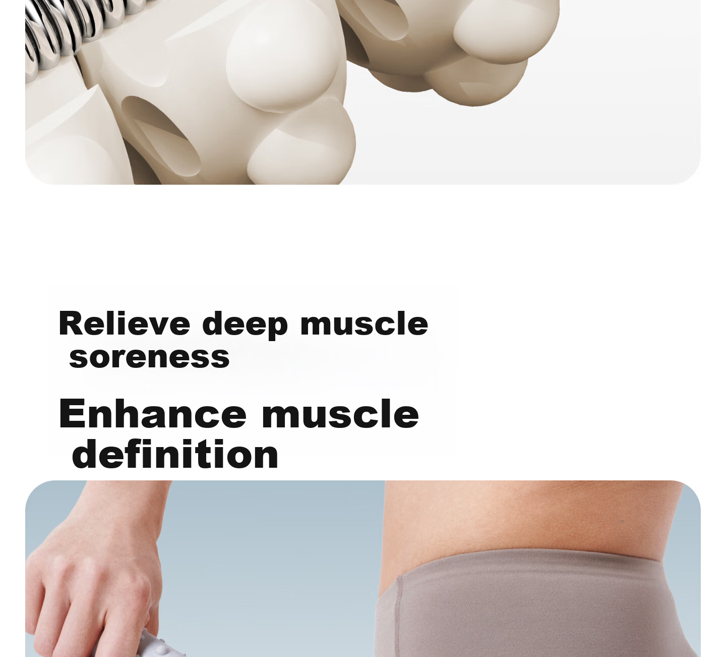 Keep Wolf Tooth Massage Roller, Calf Muscle Fascia Relaxation Deep Traction Full Body Massager, Pink 13