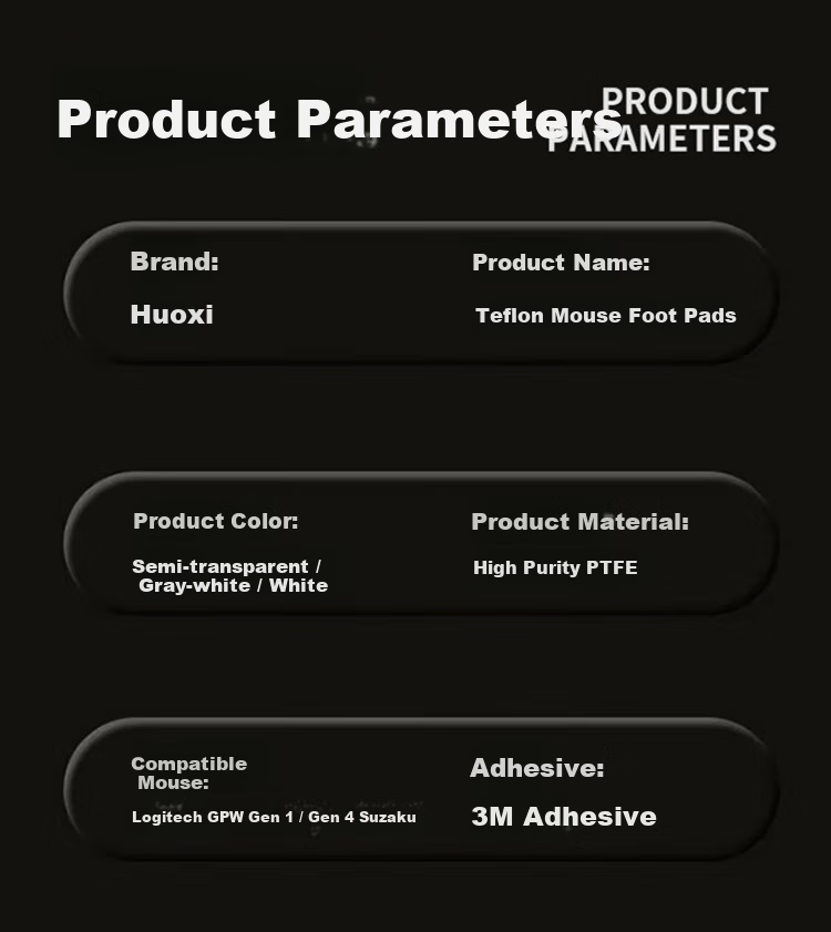 Huoxi Gpw1 Mouse Anti-Slip Sticker, Gpw4 Zhuque Anti-Slip Sticker, Dog Shit King First And Fourth Generation Stickers, Sweat-Absorbing Anti-Slip Anti-Scratch Gaming Mouse Sticker, Black Gengui Full Coverage 5
