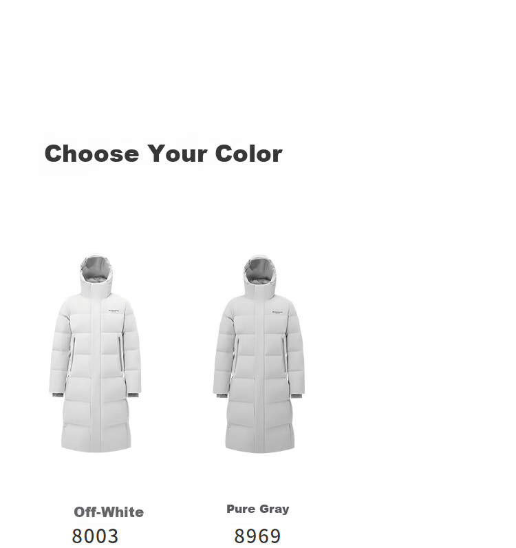 BOSIDENG Off-Season Down Jacket Unisex Sports Series Long Hooded 90% Down Thick Warm Coat 9