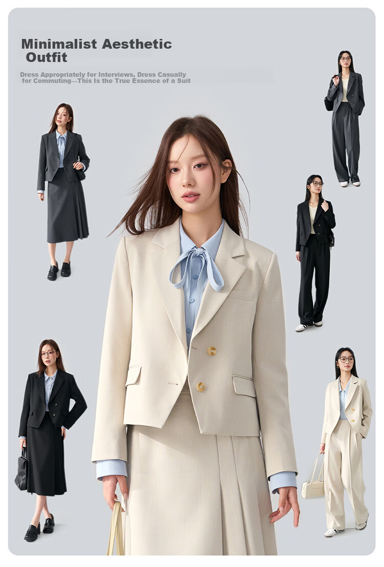 Miss Bird Gray Interview Blazer Women's Professional Commuter Lightweight Small Size Suit Jacket 12