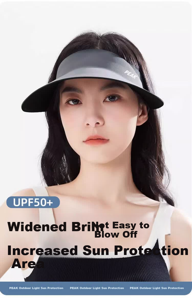 Peak Sunshade Hat Large Brim Integrated Sun Protection Hat Seamless Foldable Outdoor Sun Hat Open Top Hat for Cycling and Fishing 8