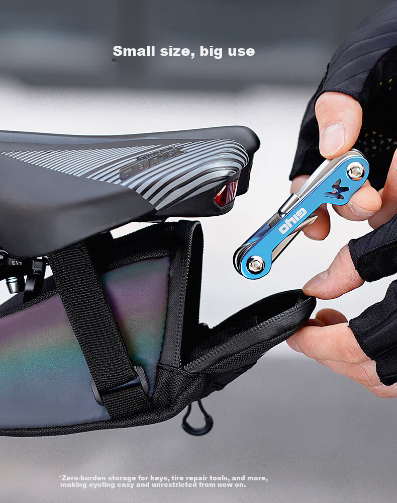 ACRUNU Bicycle Tail Bag Colorful Reflective Waterproof Large Capacity Rear Seat Bag Saddle Bag Seatpost Bag Cycling Gear Black 5
