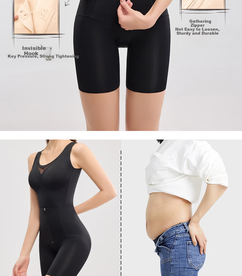 GRACEWELL Women's Shapewear Bodysuit Tummy Control Waist Cincher Butt Lifter Bra-Free Body Shaping Underwear Nude L 5