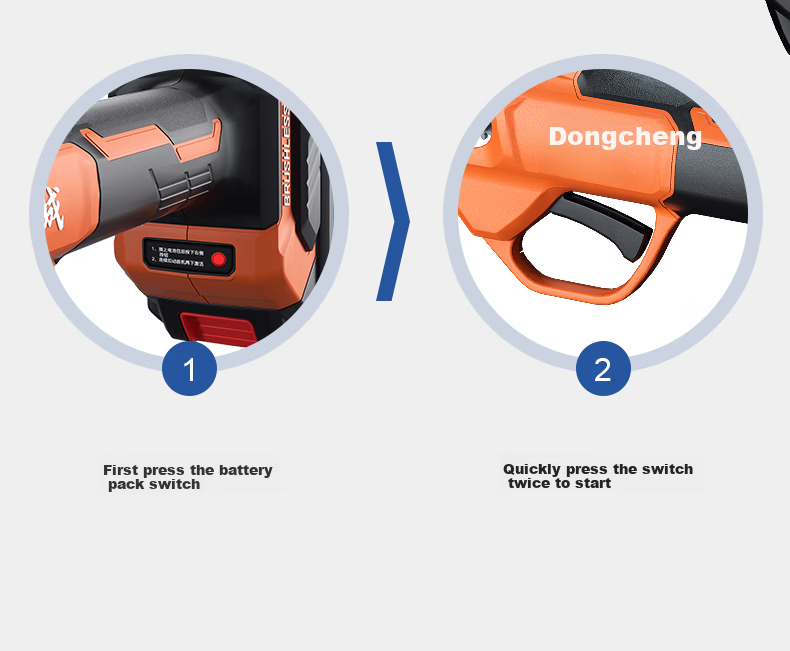Dongcheng Cordless Brushless High-Power Pruning Shears DYD20V-35A 20V 2.0Ah Dual Battery Fruit Tree Clippers 9