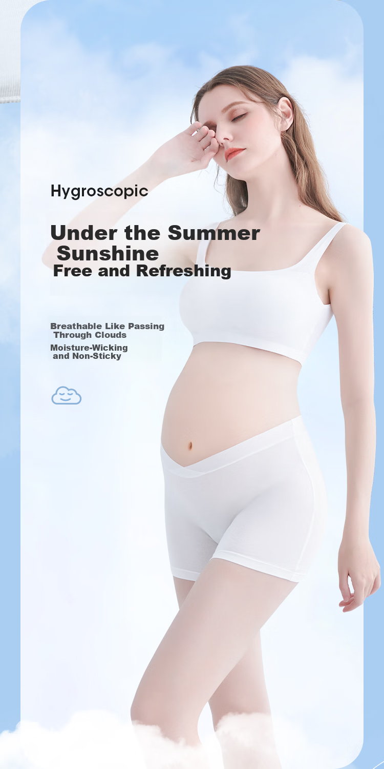 JOYNCLEON Maternity Safety Shorts Summer Thin Outerwear Leggings Pregnancy Anti-Exposure Shorts Black L jyk22417 4