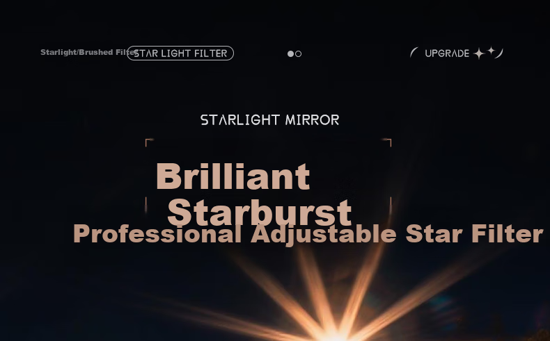 Suoying [Hot Sale 200W] Adjustable Starlight Lens 8-Line 67mm Starburst Filter for Mobile Phone Camera External Photography Tool Night Sky Jewelry Night Scene Starlight Filter 4