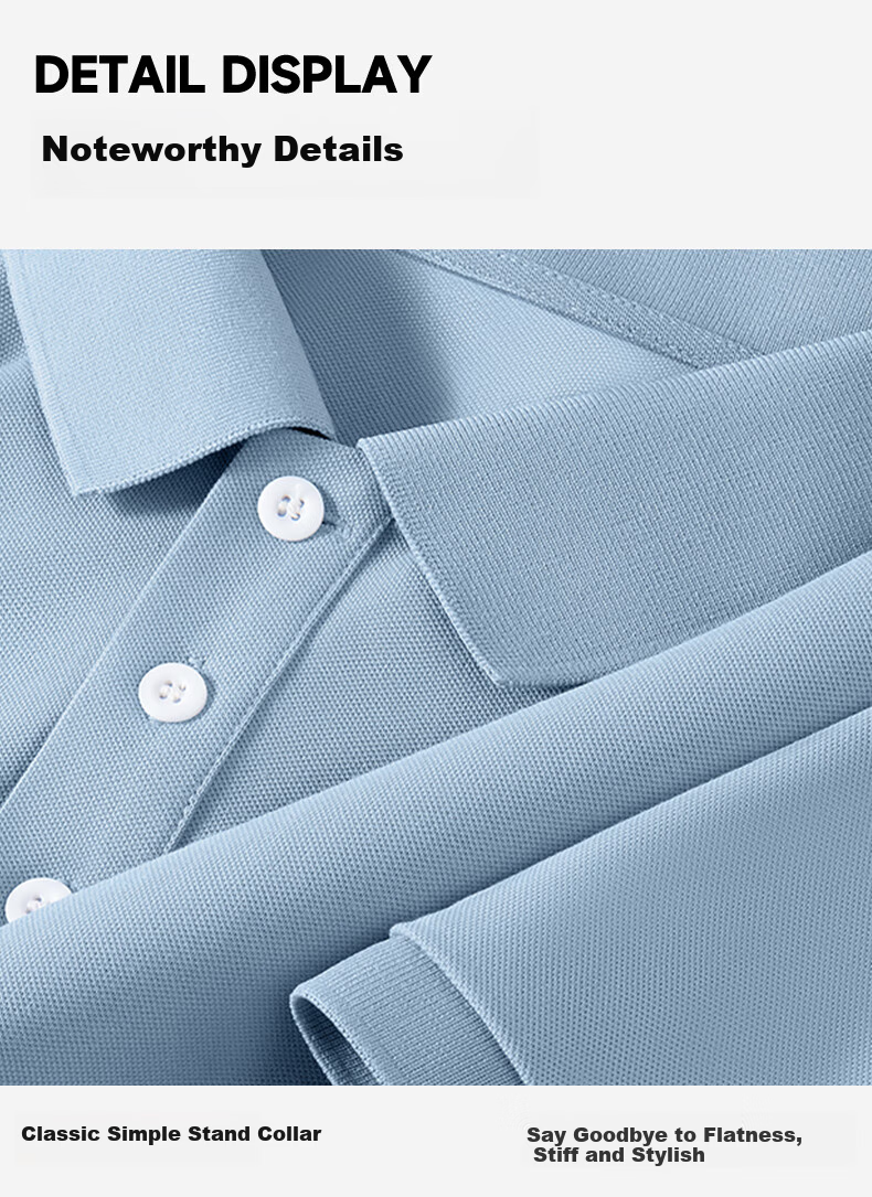 GENIOLAMODE Semir Group Men's Polo Shirt Short Sleeve Summer New Casual Quick-Dry Breathable Light Business Collar T-Shirt 21