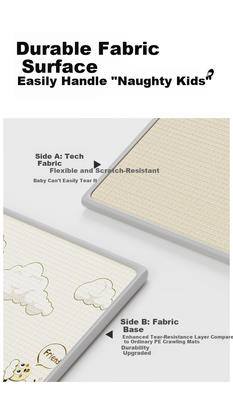Beiboshi Babybox Antibacterial XPE Crawling Mat Double-Sided Thickened Foldable Baby Play Mat for Home 12