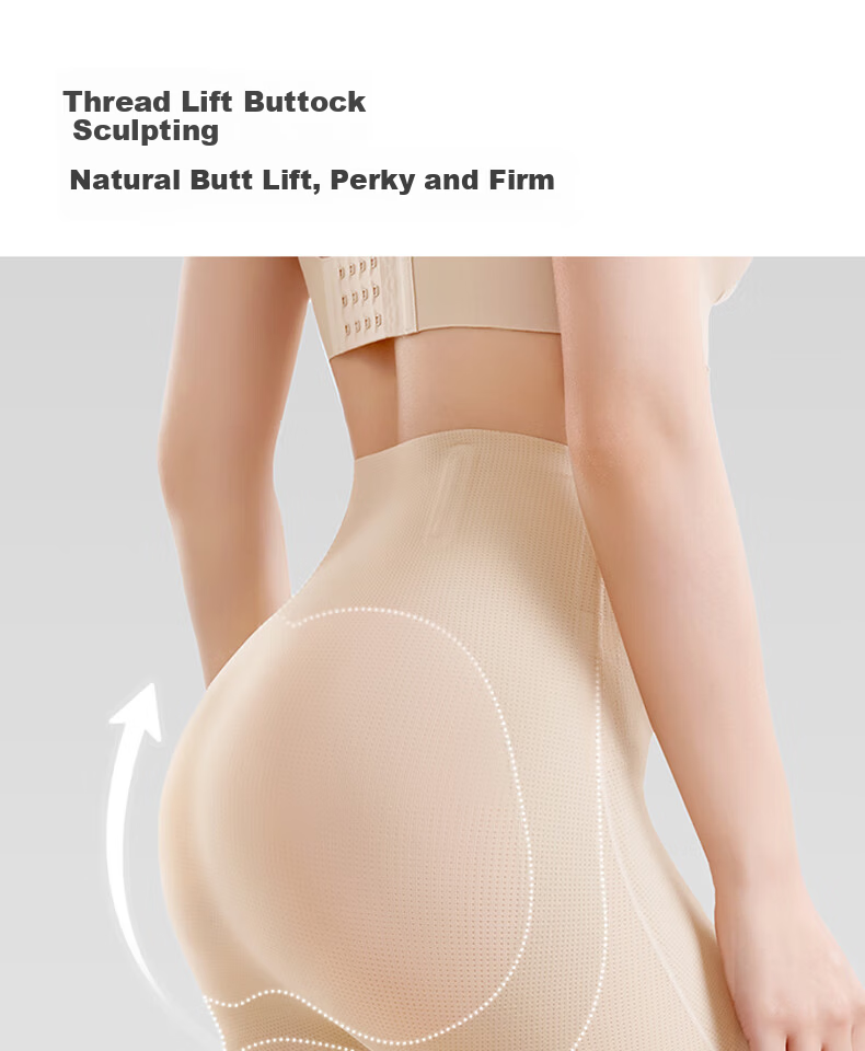 LUCKMEEY [Wang Ju's Choice] Mid-Rise Tummy Control Pants, Strong Shaping, Belly Slimming, Butt-Lifting, Anti-Chafing, Breathable Safety Shorts 8