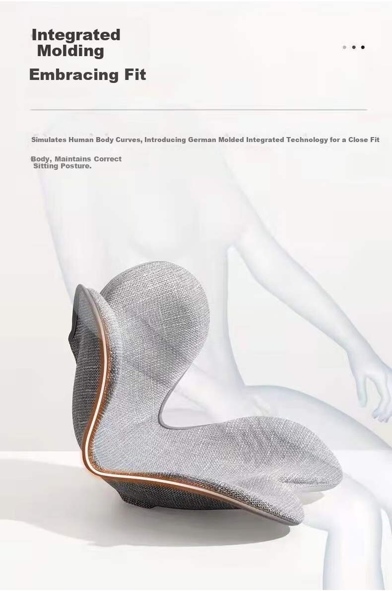 Gusi Ergonomic Lumbar Support Seat Cushion Integrated Backrest Student Office Chair Cushion Waist Support for Long Sitting 2