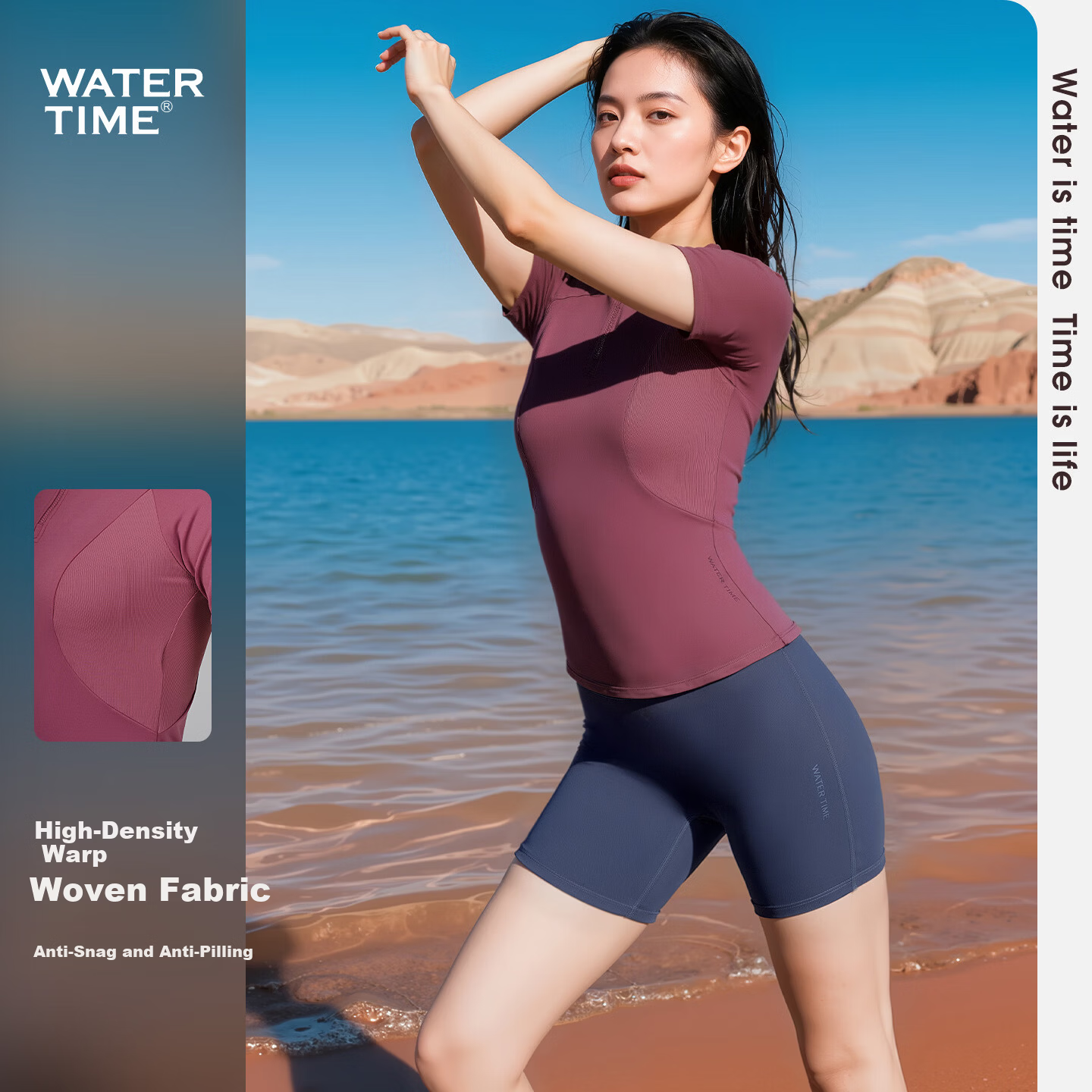 WATERTIME Women's Conservative Swim Top Quick-Dry Long Sleeve Rash Guard Sun Protection Jellyfish Shirt Zhitinfei XL
