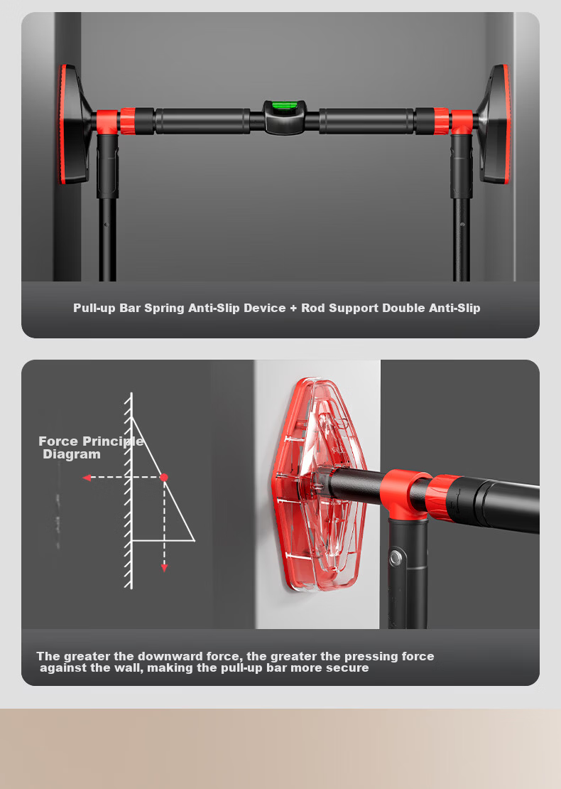 Peak Home Pull-Up Bar Indoor Doorway Chin-Up Bar Enhanced No-Drill Fitness Equipment for Children and Adults Long Version 9