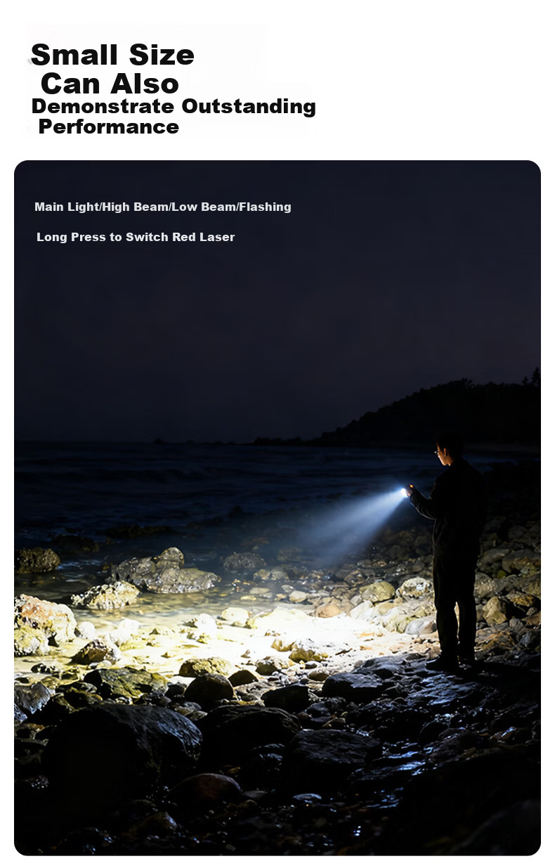 Black Dog Tactical Rechargeable Flashlight Lightweight Magnetic Clip Multi-Function Lighting 7