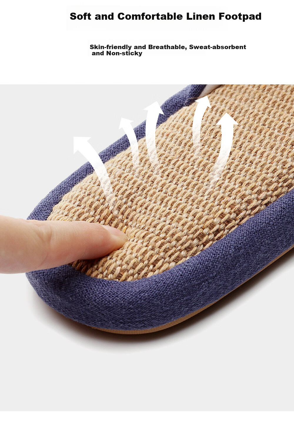 Big Size Linen Slippers for Men 4647 Indoor Home Breathable Cotton Linen Fabric Slippers All Seasons Beige 48-49 7