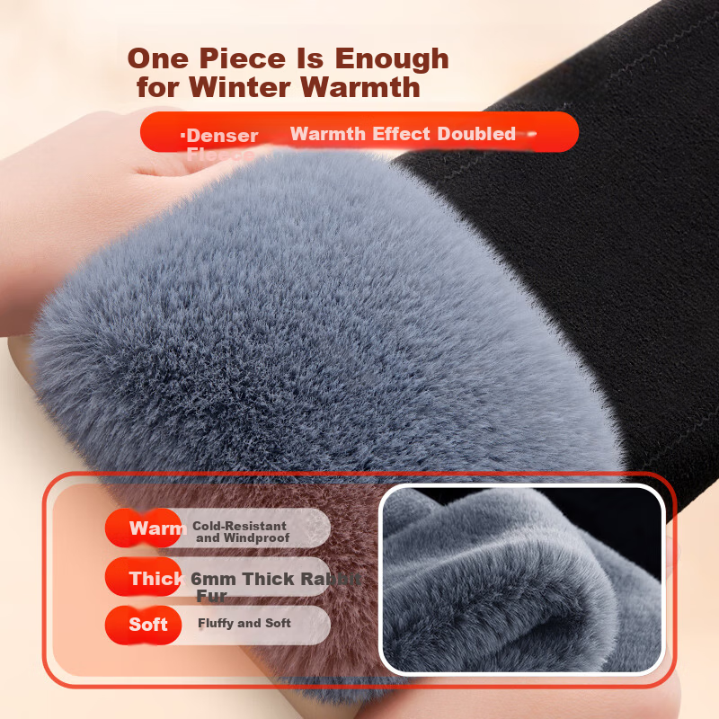Nanjiren Lambswool Knee Warmers Thickened Fleece Knee Pads for Cold Legs Arthritis Men and Women