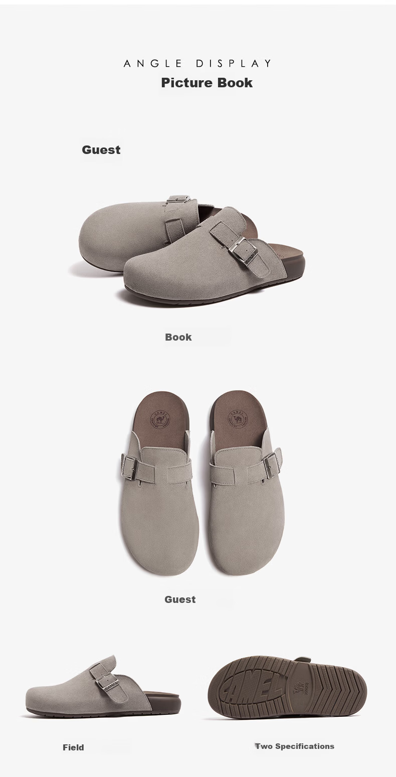 CAMEL Men's Comfortable Suede Lightweight Slip-On Casual Shoes L16S700001 Brown Size 41 19