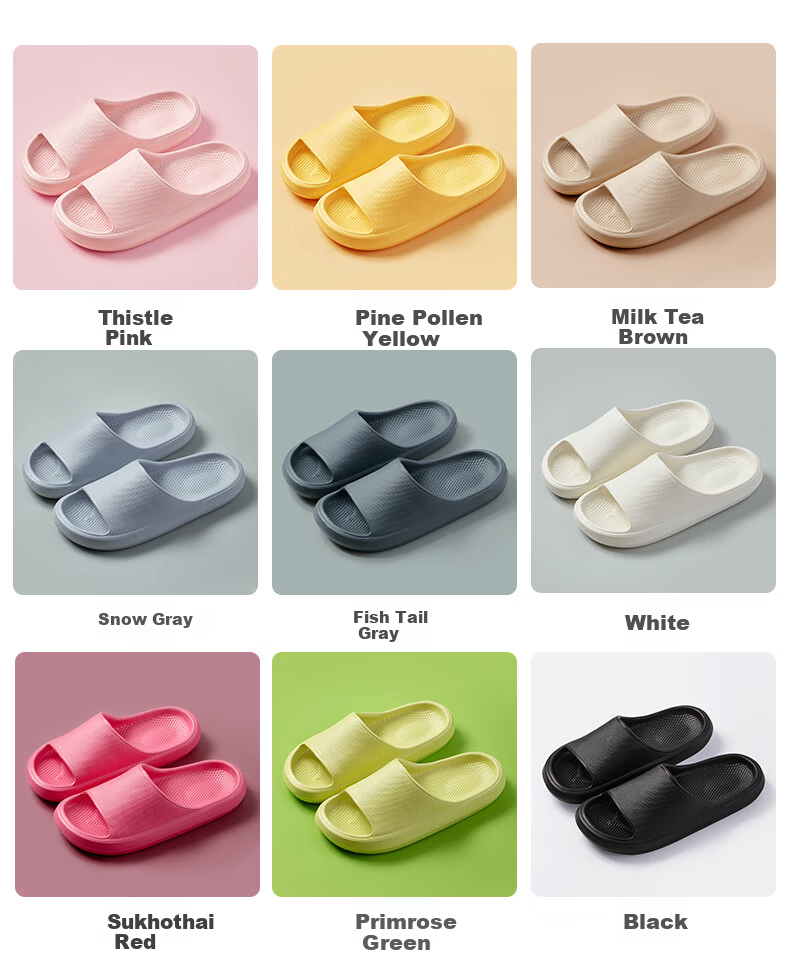GUOLUOFEI Men's Summer Slippers Soft Sole Non-Slip Thick EVA Bathroom Shower Sandals Yellow Size 39-40 15