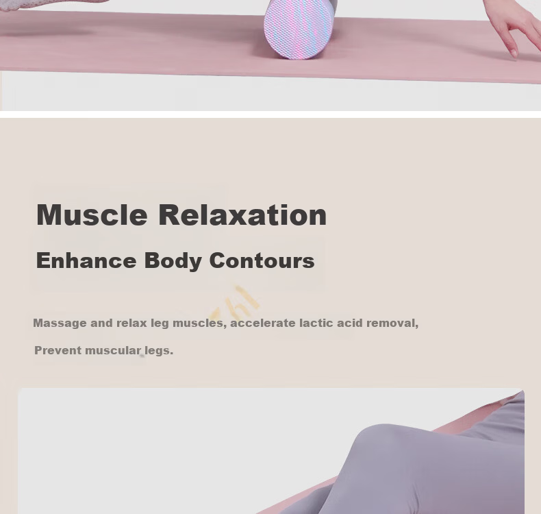 361° Solid Wolf Tooth Foam Roller Floating Point Muscle Relaxation Professional Roller Leg Massage Yoga Fitness 9