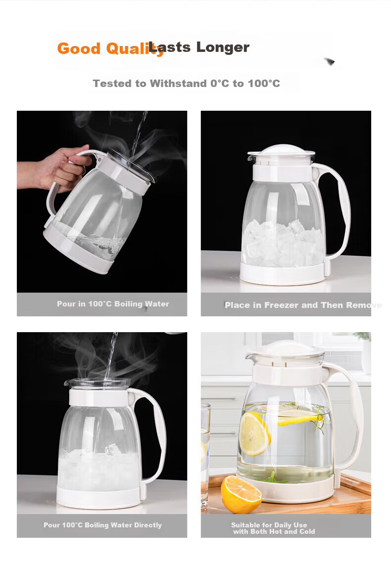 Jieanxi Summer Cold Water Pitcher High Temperature Resistant Shatterproof Juice Glass Tea Pot Student Gift 3