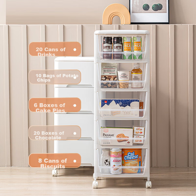 JEKO&JEKO Drawer Storage Cabinet Bedside Cabinet Storage Cabinet Children's Wardrobe Storage Cabinet Storage Box Gap Cabinet 3 Layers