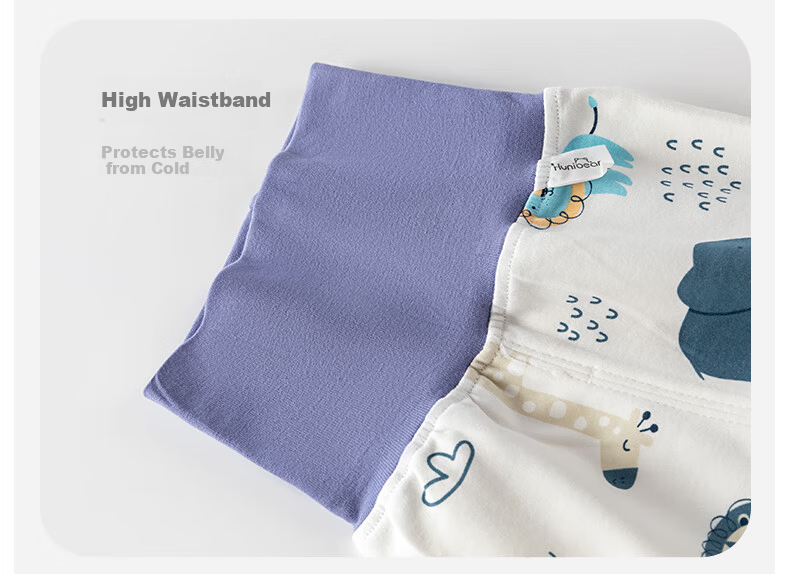 Huanxixiaoxiong Baby Underwear Set, High-Waisted Belly Protection, Spring Season, Pure Cotton Separate Pieces, Infant Clothing, Autumn Underwear, Autumn Pants, Base Layer 18
