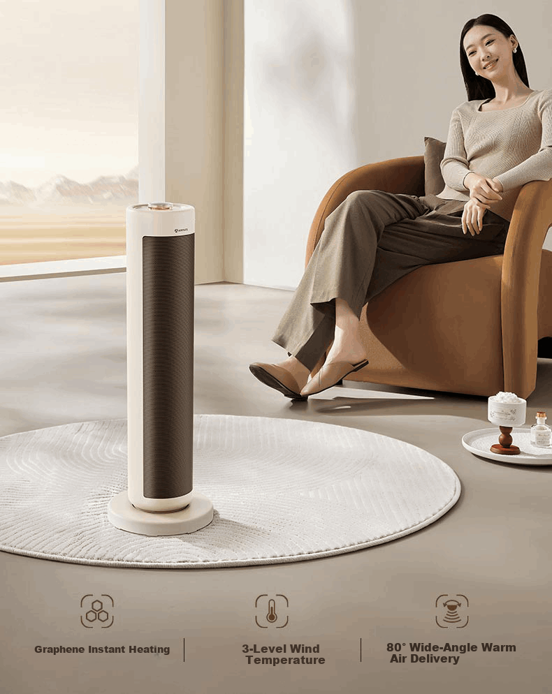 AIRMATE Super Product Warm Air Heater Graphene Heater Electric Heater Home Whole House Heating Small Sun Heater K72 4