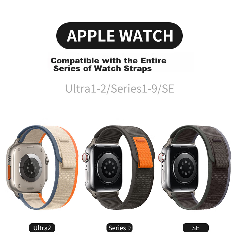 BHO Nylon Loop Band for Apple Watch S11/S10/Ultra 3, Wild Path Loop Band for iWatch S9/8/7/6/5/4/SE3/2 2