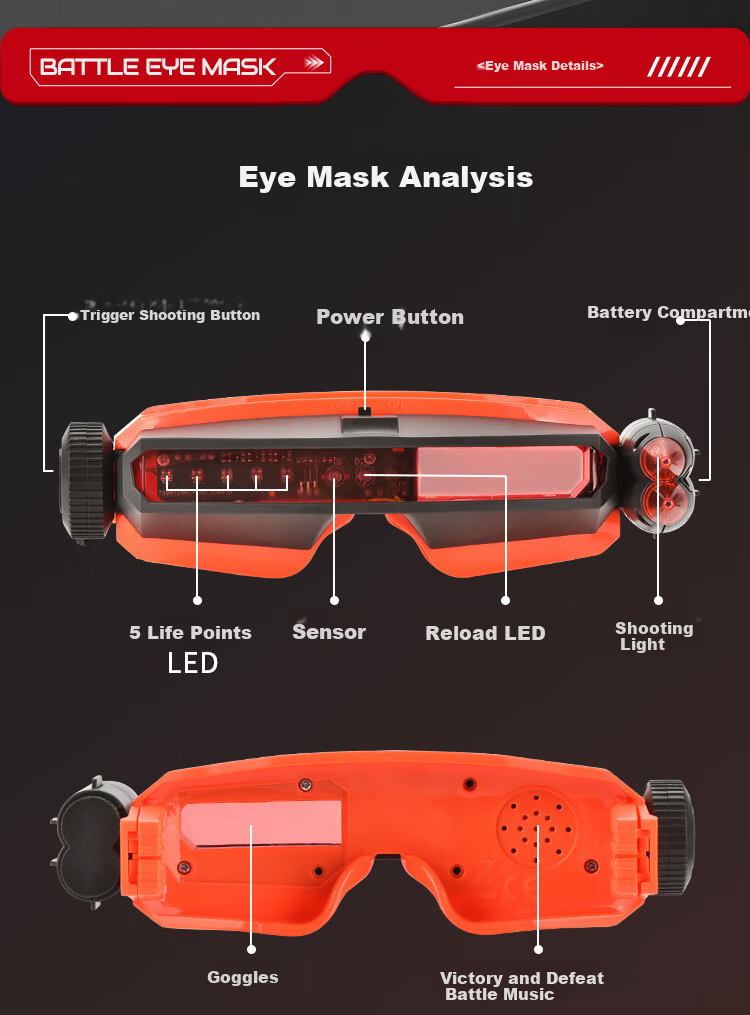 Tangmi TEMI Kids Parent-Child Interactive Eye Mask Toy Educational Two-Player Battle Fun Competition Children's Day Gift 12