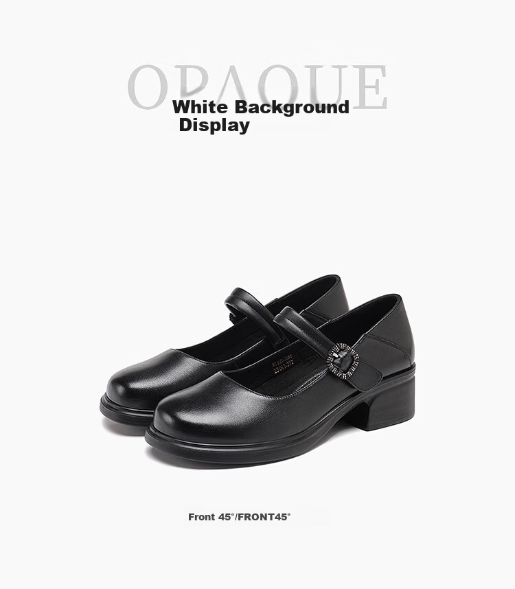 Red Dragonfly Casual Women's Leather Shoes Women's Single Shoes Versatile Lolita JK Loafers WTB352031 Black 36 3