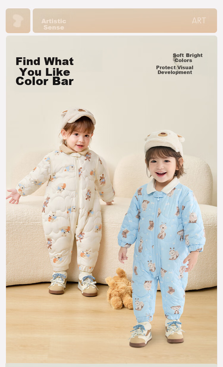 BALABALA Baby Winter Fleece Lined Thickened Romper Jumpsuit for Boys and Girls Toddler Infant Kids 5