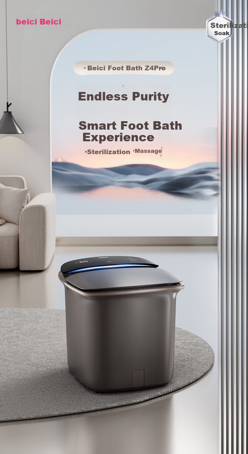 Beici Foot Soaking Bucket, Sterilized Foot Bath Basin, Automatic Heating, Foot Massage, Foot Washing Tub, Foot Spa Bucket, Gift for Parents, Elders, Boyfriends, Girlfriends, Birthday Present, Father's Day Gift Z4Pro 3