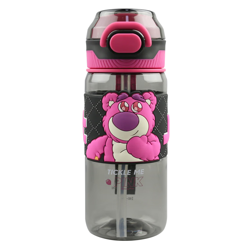 Disney Zootopia Kids Water Bottle Summer School Special Rabbit Strawberry Bear Cute Cartoon Large Capacity Drinking Bottle