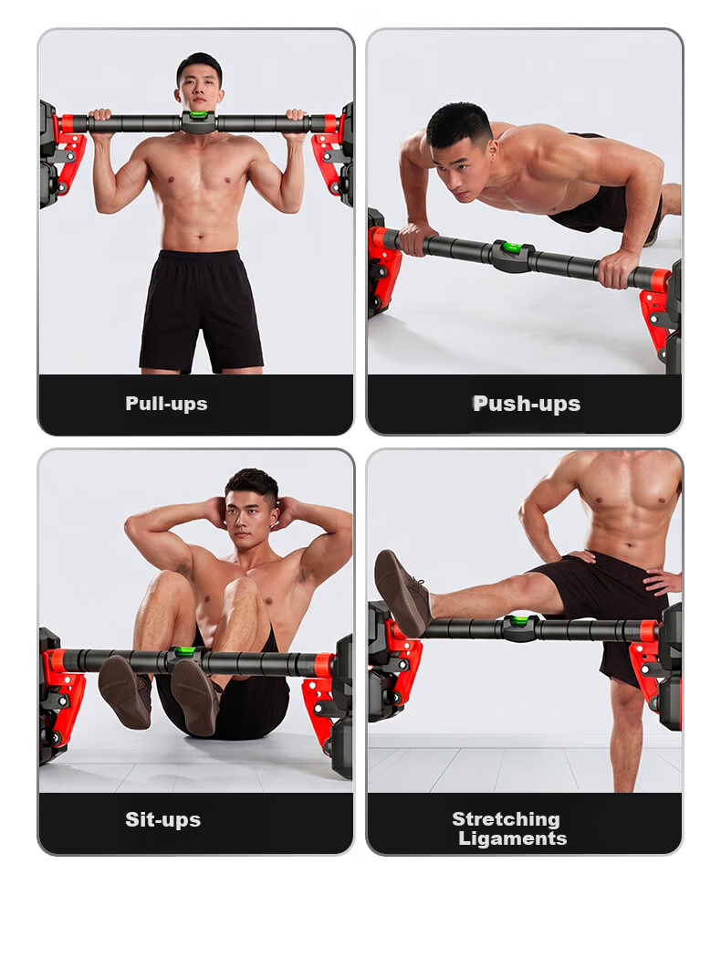 Peak Indoor Pull-Up Bar Home Doorway Fitness Equipment for Children and Adults No Drilling Required Short 20