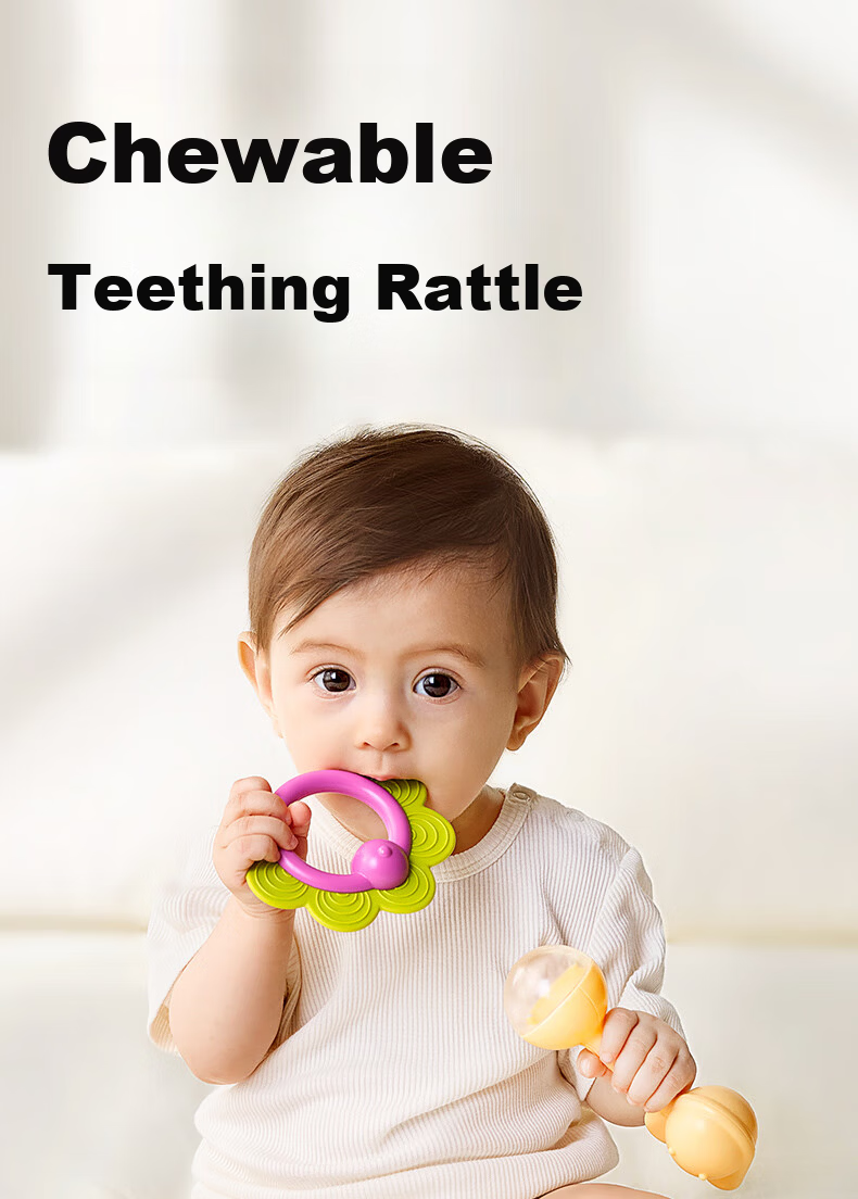 Babycare Suction Cup Spinning Toy Baby Feeding Soothing Companion Finger Exercise - 3 Pieces 4