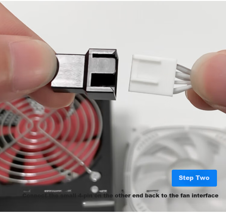 LinkStone PC Case Fan Power Cable Large 4-Pin to Small 4-Pin Desktop Computer Fan Splitter Hub IDE Large 4-Pin to Small 3-Pin Adapter Cable 27cm 9