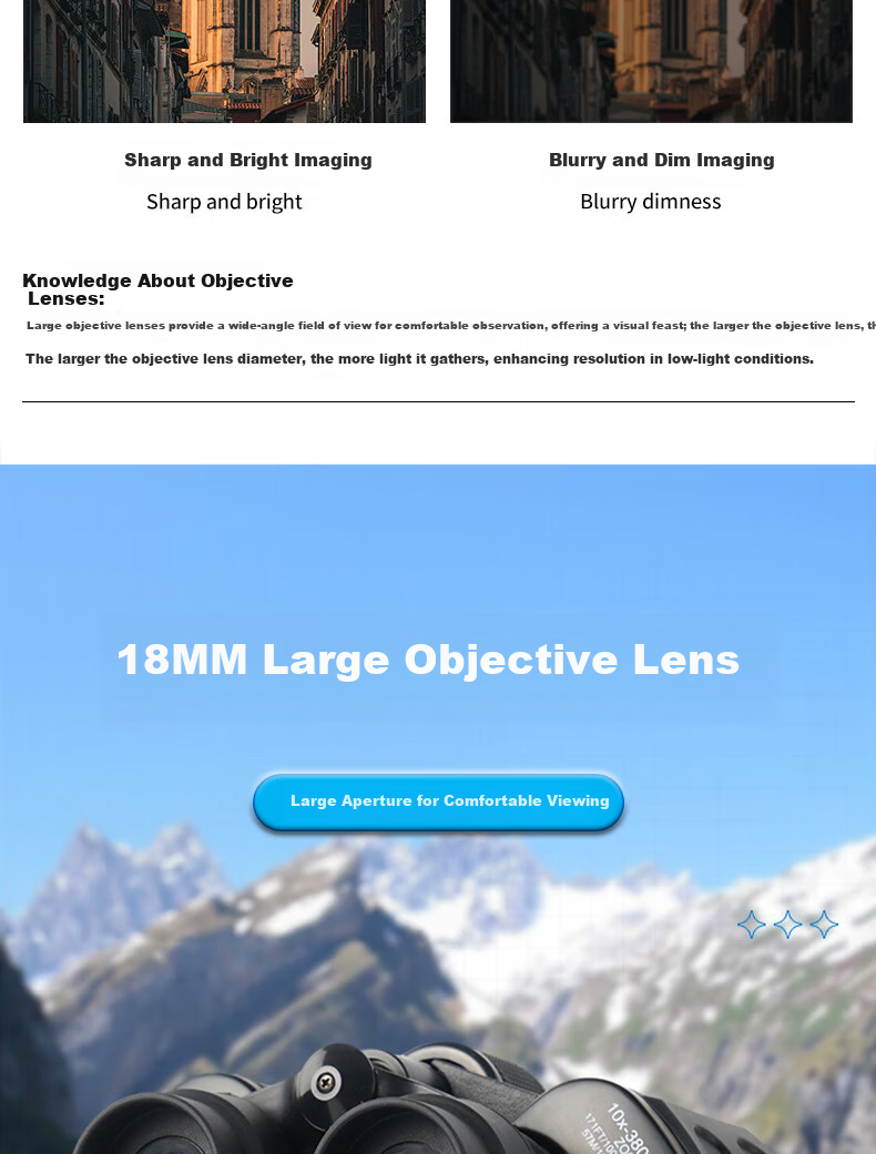 HUGE Binoculars High Definition 10-30×100 Military Night Vision Professional Concert Viewing 6