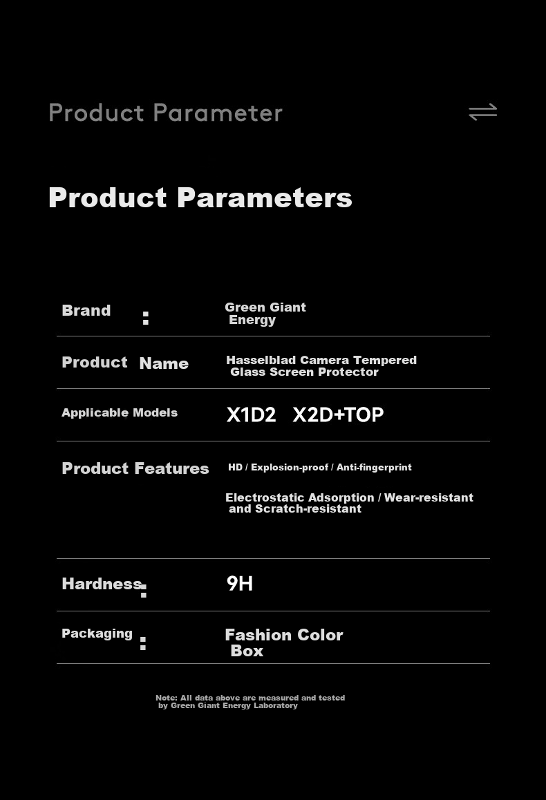 Llano Camera Tempered Glass Screen Protector for Hasselblad X1D II 50C, Scratch-Resistant Protective Film, Single Pack 7