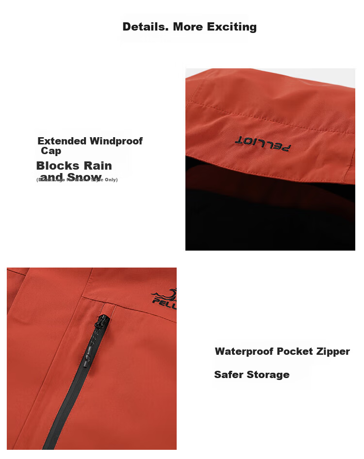 Pelliot [Zhao Lusi Same Style] Shan Ye 2.0 Three-In Men's Outdoor Windproof And Waterproof Jacket 12340106 19