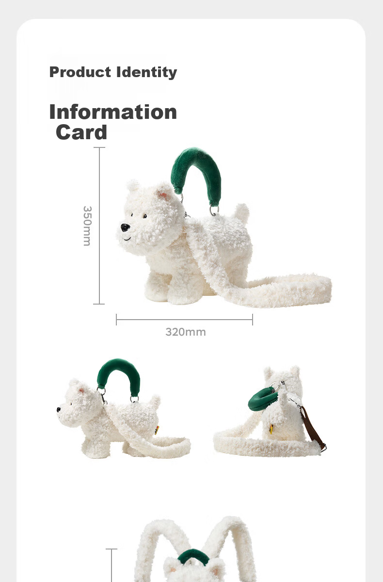 Babycare & bctoys Highland Plush Shoulder Crossbody Bag Toy Doll for Girls Holiday Gift 11