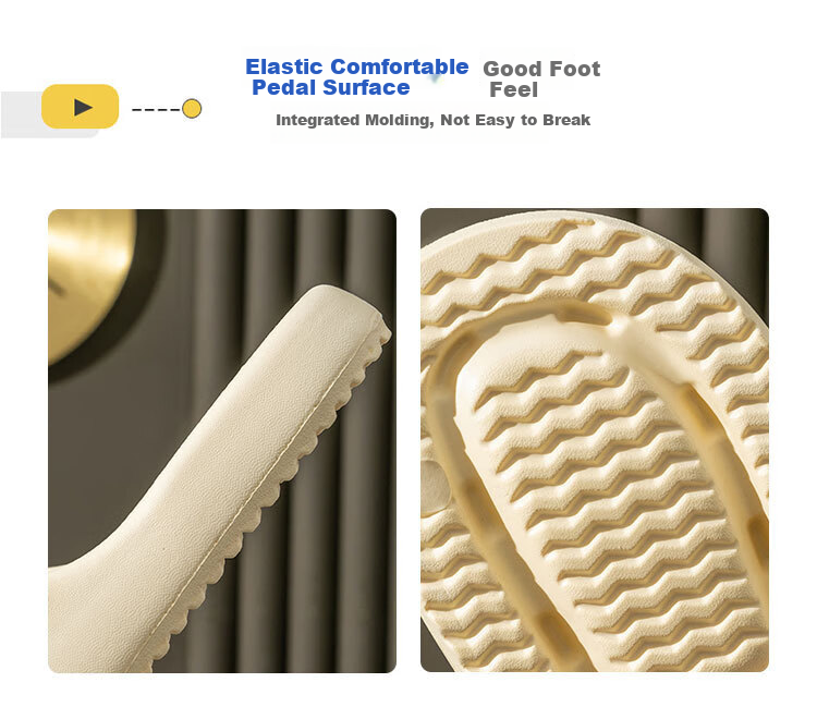 XGGC Summer Kids Slip-On Sandals Parent-Child Indoor Home Thick Sole Non-Slip Bath Boys Girls Outdoor Yellow Size 38-39 13