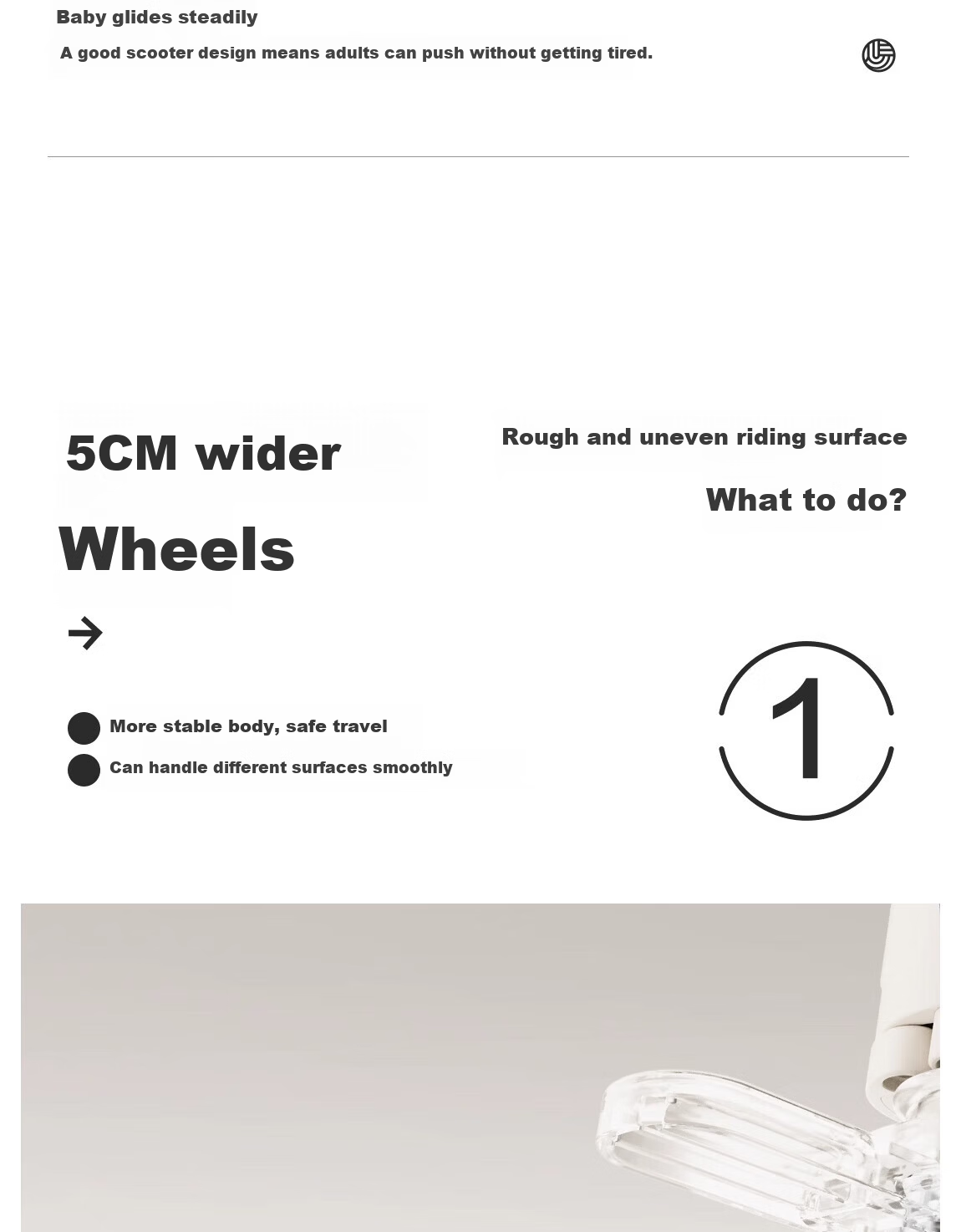 BEIESTATE Supreme Pro 7-in-1 Scooter Foldable Kids Scooter for Ages 1-3-6 Birthday Gift Mica Gray 10