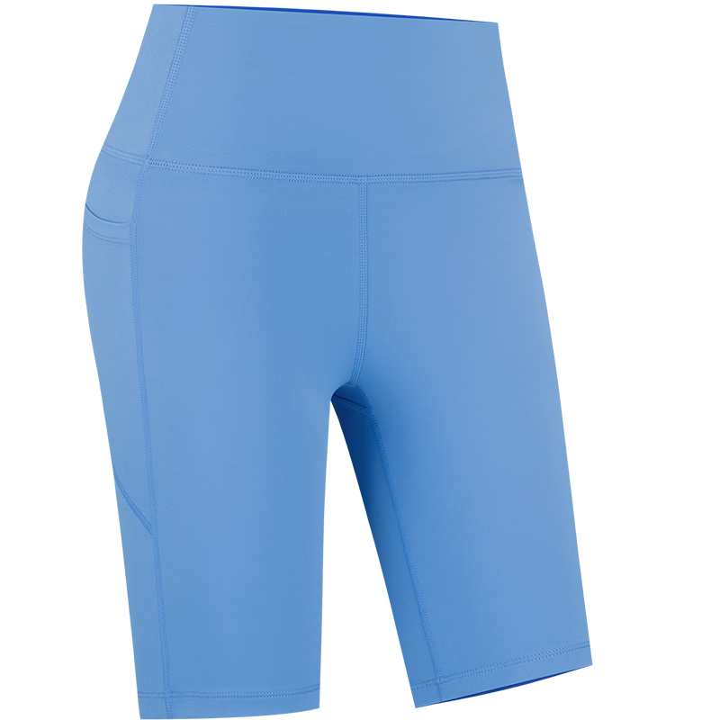 VFU Xingqing 5-Minute Yoga Pants Outdoor Sports Cycling Pants High Waist Butt-Lifting Tight Shorts Ash Gray Blue S