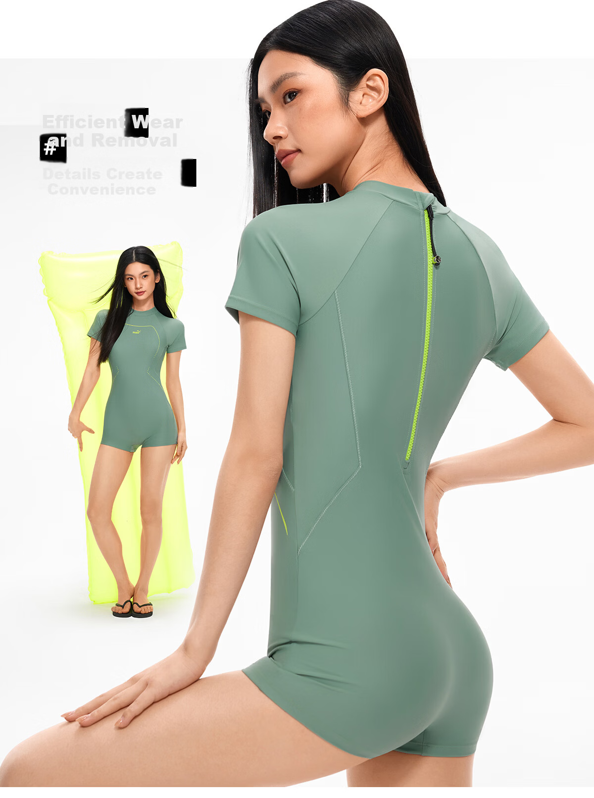 PUMA Women's One-Piece Swimsuit UV Protection Slimming Tankini Swimwear for Pool and Spa 10