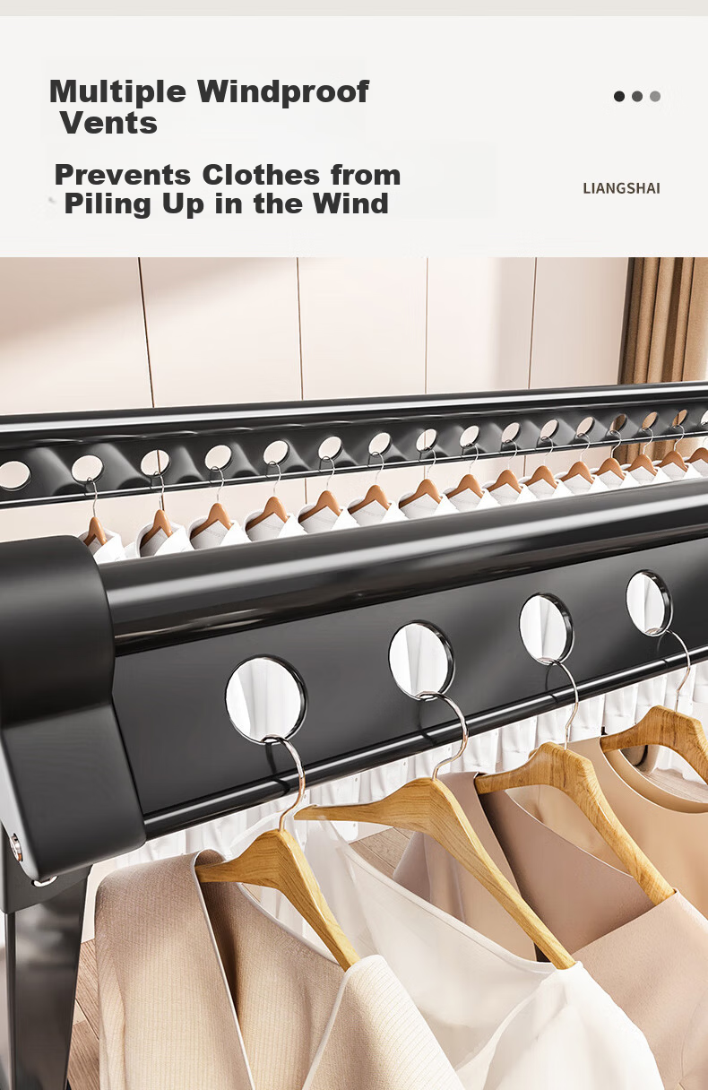Jing Jiayi Foldable Floor Clothes Drying Rack Carbon Steel Home Balcony Laundry Rack Quilt Drying Rack Hanger 8